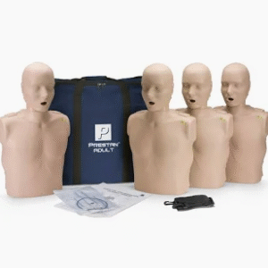 Four Professional Adult Dark Skin CPR-AED Training Manikins with CPR Monitor